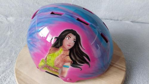 Raya Cartoon biker helmet design 01