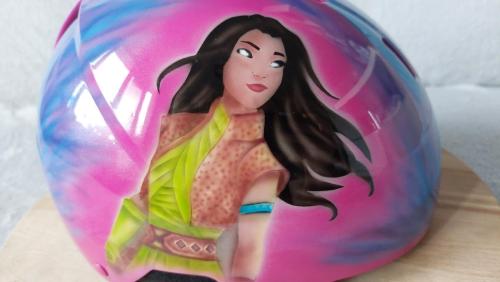 Raya Cartoon biker helmet design 04