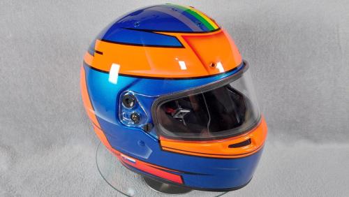 Blue Orange racing helmet design 01