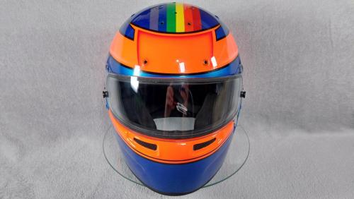 Blue Orange racing helmet design 02