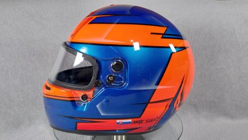 Blue Orange racing helmet design 05