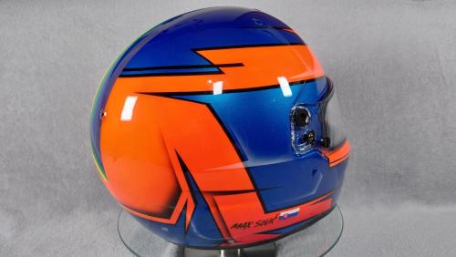 Blue Orange racing helmet design 10