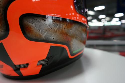 Orange Phosphorescent racing helmet design 07