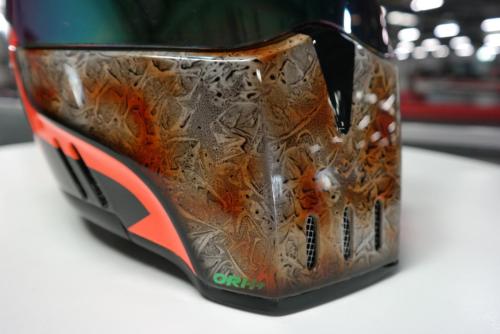 Orange Phosphorescent racing helmet design 08
